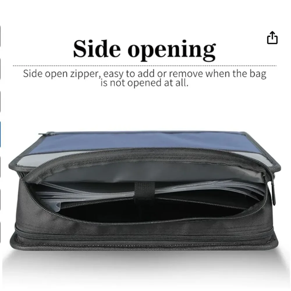 3 Inch 3-Ring Binder with Zipper, Expanding Folders and Shoulder Straps & Handle